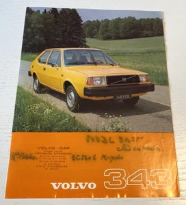 Notice Commerciale  VOLVO 343  - 1977. - Picture 1 of 2