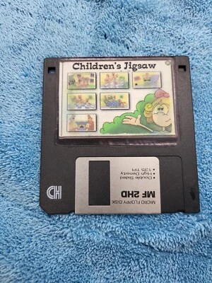 RARE VINTAGE CHILDREN'S JIGSAW GAME FLOPPY DISKETTE 3.5 - Image 1 of 2