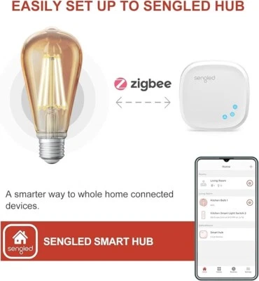 Sengled Zigbee Edison Bulb, Smart Hub Required, Work with SmartThings 2 Bulbs - Image 1 of 4