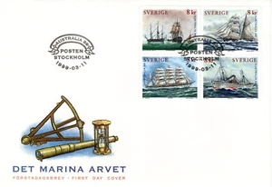 SWEDEN FDC SHIPS SAILING 1999 ISSUE - Picture 1 of 1