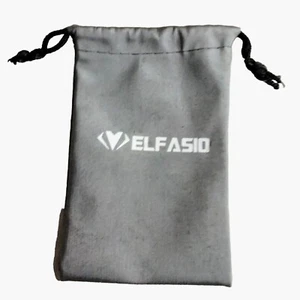 ELFASIO Schmuckbeutel Tasche grau Kordelzug klein - Bild 1 von 3