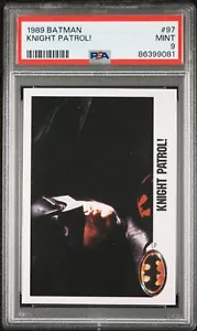 Knight Patrol 1989 Topps Batman #97 PSA 9 Mint POP 2 Michael Keaton Very rare - Picture 1 of 2