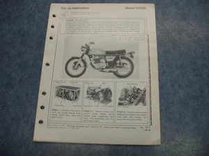 1973 1974 1975 CB200 73 74 75 CB 200 HONDA OEM DEALER ASSEMBLY SET UP MANUAL - Picture 1 of 3