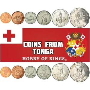 Tonga | 6 Coin Set | 1 2 5 10 20 50 Seniti | 2002 - 2012 - Picture 1 of 2
