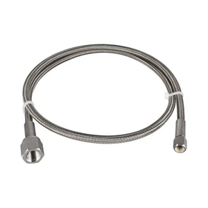 FITOK Tubo Intrecciato Foderato in PTFE 3/8 FNPT x Femmina JIC 37° Girevole 316 SS 12 in Lungo - Foto 1 di 5