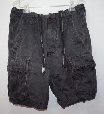 Abercrombie Cargo Shorts Mens Sz 30 x 10 Dark Gray Y2K Style - Image 1 of 3