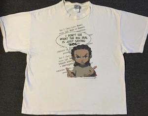 Vtg Boondocks “Hoe” Faded Distress TV Show Promo Shirt S Funny Crude Cartoon Y2K - Picture 1 of 23