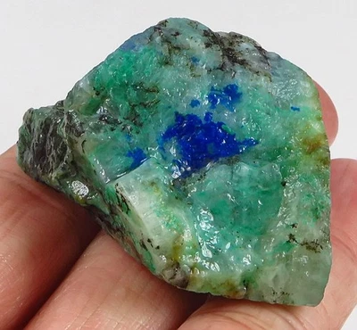Muestra áspera faceta mineral de malaquita azurita natural de 131 quilates YAZ520 Foto 1 de 3