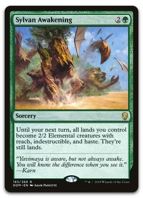 Sylvan Awakening #183 (NM) Dominaria DOM Magic MTG - Image 1 of 2