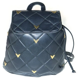 Limited Valentino Backpack V Logo Leather Black Authentic from JAPAN - Picture 1 of 24