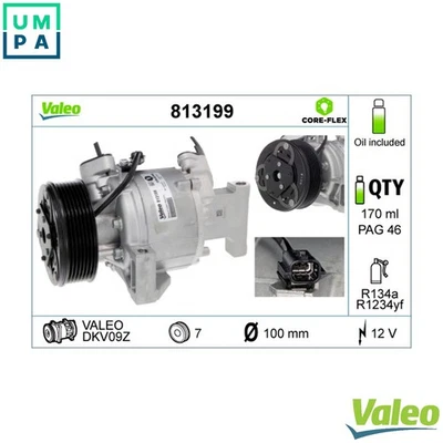 COMPRESSOR AIR CONDITIONING 813199 FOR RENAULT SMART H4B451/401 0.9L 3cyl 0.9L - Image 1 of 4