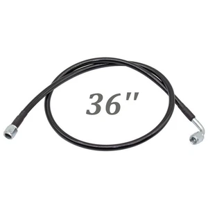 Fits For Turbo Oil Feed Line 36''Steel Braided 4AN 90 Degree x Str. US-Stock - Bild 1 von 10