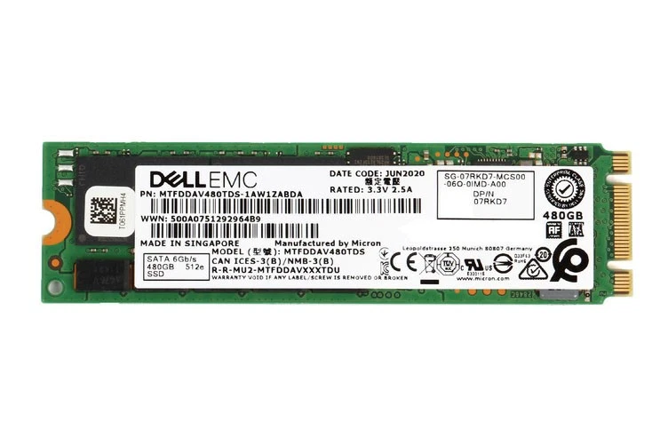 Hard drive Dell 480GB SSD SATA 6G M.2 2280 TLC 512e 7RKD7 - Image 1 of 1
