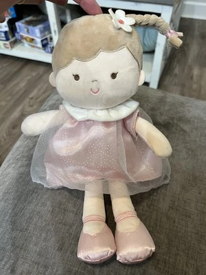Little Me Ballerina Baby Girl Plush Pink With Ponytail. - Image 1 of 4