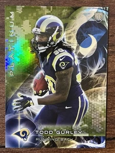 2015 Topps Platinum Todd Gurley Rookie #'d /10 Camo Refractor RC Rams #103 SSP - Picture 1 of 6
