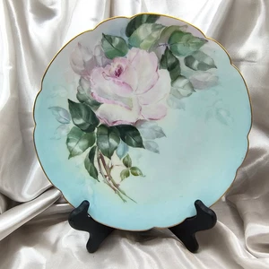 Antique Martial Redon Limoges France Plate Hand Painted Rose 1891-1896 Victorian - Picture 1 of 24