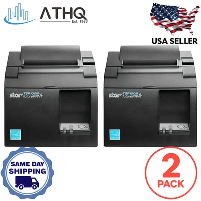 PACK OF 2 Star Micronics TSP143IIIU USB Thermal POS Receipt Printer Auto Cutter - Image 1 of 4