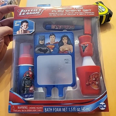 Juego de afeitado DC Justice League Bath Time nuevo caja sellada fingir afeitarse Foto 1 de 4