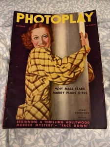 JOAN CRAWFORD Photoplay magazine October 1935 CHAPLIN, BING CROSBY, LUISE RAINER - Picture 1 of 14