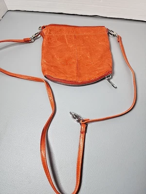 Bolso Bandolera Hobo International Naranja Cuero Suave Bolsillo Inferior  Foto 1 de 4