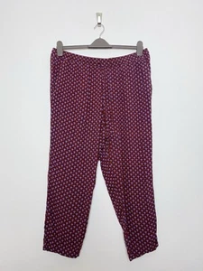 Hush Burgundy Cropped Easy Trousers Size 16 - Picture 1 of 9