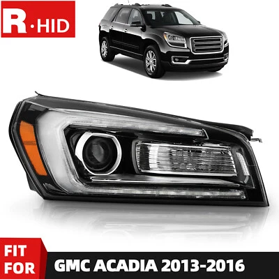 HID/Xenon Headlight For 2013-2016 GMC Acadia SLT LED Tube Projector Right Side - Image 1 of 4