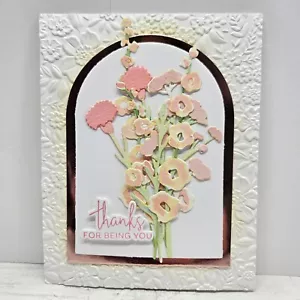 Handmade Greeting Card Keepsake Quality ocbrandy thanks peach - Picture 1 of 1