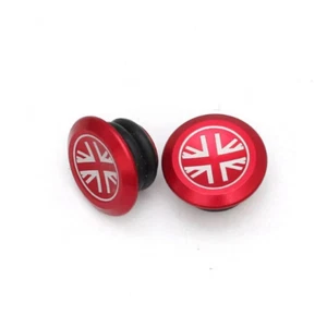 Aluminio Tapones Manillar para Brompton en Rojo (Par) Union Jack - Imagen 1 de 2