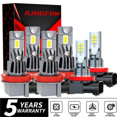 Combo faros LED altos-bajos + kit de bombillas antiniebla para Nissan Rogue Sport 2017-2020 Foto 1 de 4