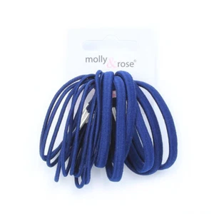NEW Back to school Navy Blue 18 pack mixed thickness elastics bobble set hair - Picture 1 of 3