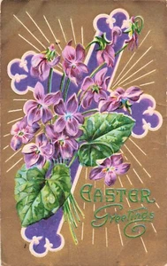 Vintage Easter Postcard c.1911 Easter Greetings (21) - Picture 1 of 2