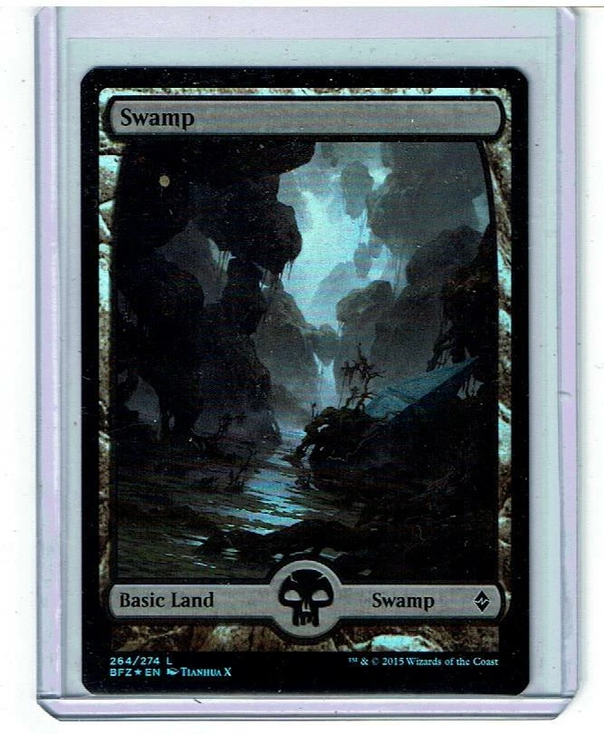 Swamp (264) - Full Art Battle for Zendikar Foil
