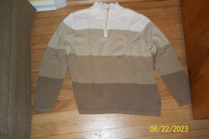 Karen Scott Women Sweater Zip Front XLarge Shades of Tan - Picture 1 of 2