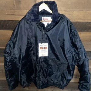 NWT Image First Men's Black Long Sleeve Full Zip Security Bomber Jacket Size 3XL - Picture 1 of 6