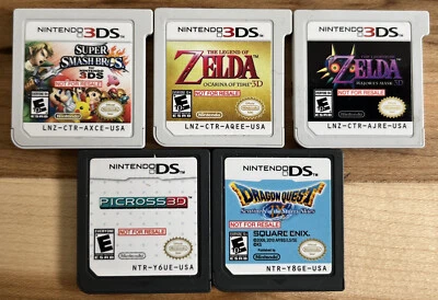 Nintendo DS 3DS Authentic Not For Resale NFR Game Cartridges Zelda Super Smash - Image 1 of 2