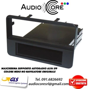 MASCHERINA SUPPORTO AUTORADIO ALFA 159 COLORE NERO NO NAVIGATORE ORIGINALE - Foto 1 di 1