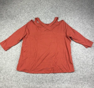 Top Soft Surroundings para mujer 3X cerradura cruzada algodón Pima modal elástico* - Imagen 1 de 16