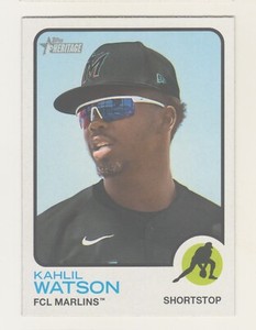 2022 Topps Heritage Minors #203 KHALIL WATSON RC Rookie Marlins High Number SP