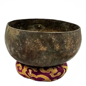 Patina oxidada de colección martillada a mano cuenco para cantar mazo tibetano sonido curación - Imagen 1 de 6