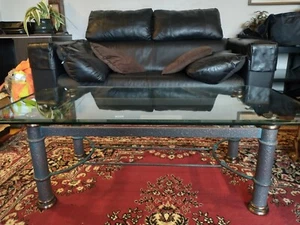 glass table, glass top, tabletop, glass panel, beveled glass, coffee table - Picture 1 of 10