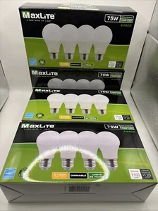16 Pack Maxlite LED Light Bulbs 10W = 75W Watt  A19 Soft White 2700K Dimmable - Picture 1 of 2