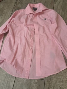 Lauren Ralph Lauren Boys Shirt Button Pink Long Sleeve Green Label Size 16 Crown - Picture 1 of 6