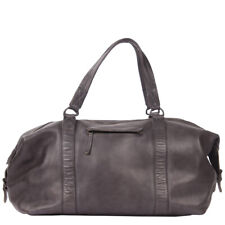 Presly & Sun Calvin Leather Gym Duffel Bag Travel Weekender Luggage - BLACK