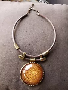 Vintage Halskette im ägyptischen Stil - Vintage 80er Jahre Collier Vintage Trachtenschmuck - Bild 1 von 7