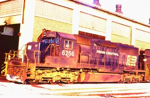 DUPLICATO SLIDE PENN CENTRAL SD-45 #6256 CHICAGO, IL GENNAIO 1976 - Foto 1 di 1