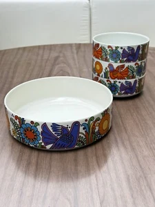 Villeroy & Boch Vintage Acapulco 2 stapelbare 5” Suppenschüssel 8” MCM Folk - Bild 1 von 6