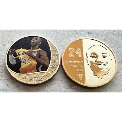 Moeda desafio tributo dupla face Los Angeles Lakers Kobe Bryant. NOVO! - Imagem 1 de 3