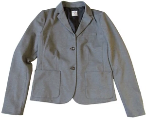 Gap Women's Light Gray Academy Blazer Jacket Coat Striped Cuffs 8 M Medium - Picture 1 of 12