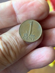 Paesi Bassi 1 centesimo 1966 Moneta di bronzo Juliana  - circolata - - Foto 1 di 3