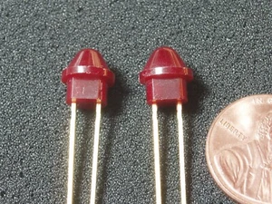 Qty 2: Rare Historic Western Electric LEDs Collectible NOS Larger Round Style - Picture 1 of 9